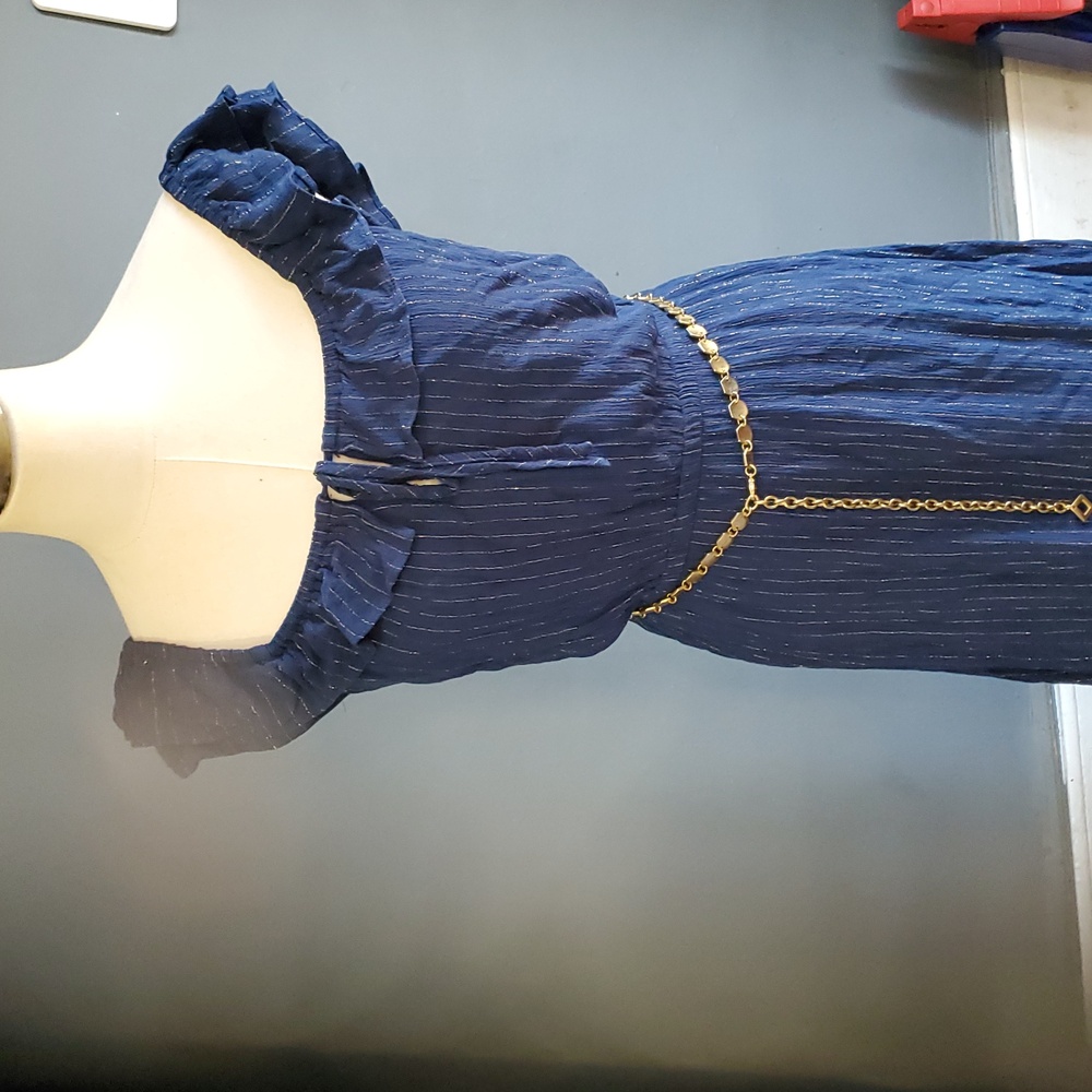 Elegant Blue Women's Dress - Picture 11 of 15